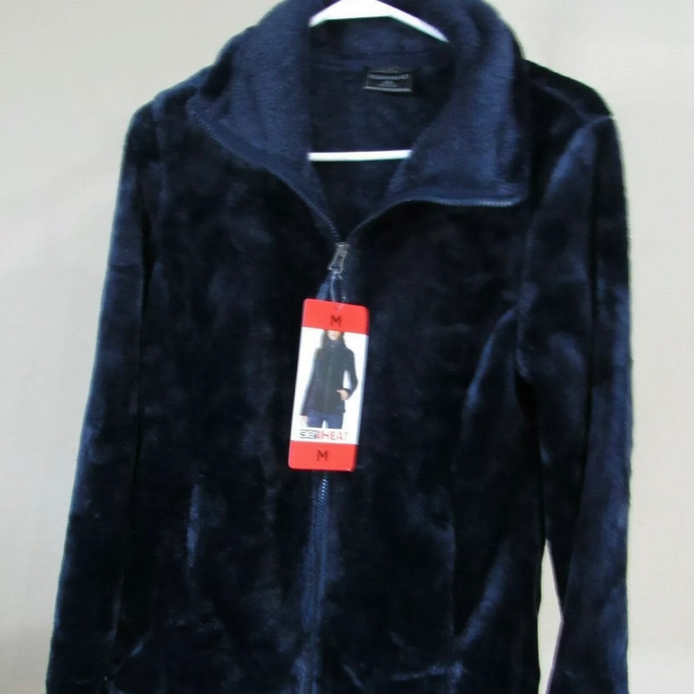 Black faux fur jacket